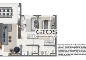 Foto 1 de Apartamento com 2 Quartos à venda, 68m² em Vila Carrão, São Paulo