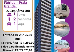 Foto 1 de Apartamento com 1 Quarto à venda, 65m² em Jardim Real, Praia Grande