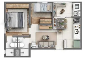 Foto 1 de Apartamento com 2 Quartos à venda, 42m² em Vila Carmosina, São Paulo