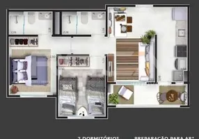 Foto 1 de Apartamento com 2 Quartos à venda, 52m² em Santa Martha, Ribeirão Preto