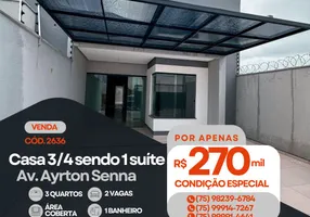 Foto 1 de Casa com 3 Quartos à venda, 150m² em Sao Joao, Feira de Santana