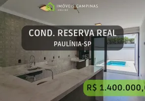 Foto 1 de Casa de Condomínio com 3 Quartos à venda, 180m² em Parque Brasil 500, Paulínia