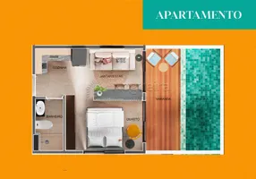 Foto 1 de Apartamento com 1 Quarto à venda, 36m² em Porto de Galinhas, Ipojuca