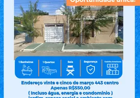 Foto 1 de Kitnet com 1 Quarto para alugar, 25m² em Centro, Fortaleza