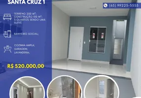 Foto 1 de Casa de Condomínio com 3 Quartos à venda, 100m² em Santa Cruz, Cuiabá