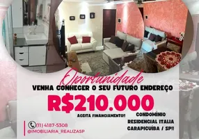 Foto 1 de Apartamento com 2 Quartos à venda, 50m² em Jardim Paulista, Carapicuíba