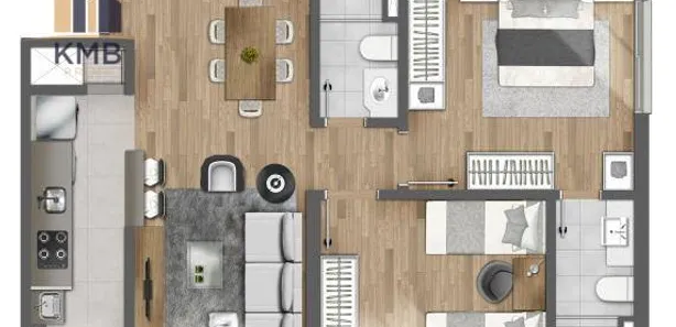 Apartamento com 2 Quartos à venda, 66m² no Farroupilha, Porto Alegre