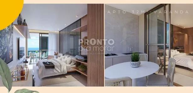 Flat com 1 Quarto à venda, 32m² no Centro, Ipojuca