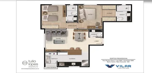 Apartamento com 2 Quartos para alugar, 68m² no Carmo, Belo Horizonte