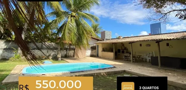Casa de Condomínio com 3 Quartos à venda, 1000m² no Jauá (Abrantes), Camaçari