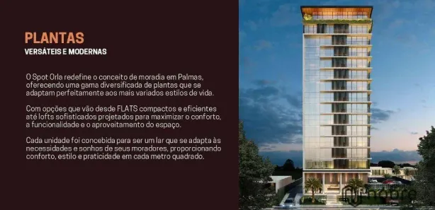 Flat com 1 Quarto à venda, 38m² no Graciosa - Orla 14, Palmas