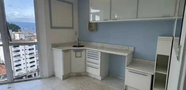 Sala Comercial com 3 Quartos para alugar, 52m² no Gonzaga, Santos