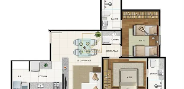 Apartamento com 4 Quartos à venda, 121m² no Cruzeiro, Belo Horizonte