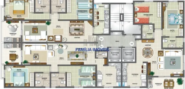 Apartamento com 2 Quartos à venda, 83m² no Ponta da Praia, Santos