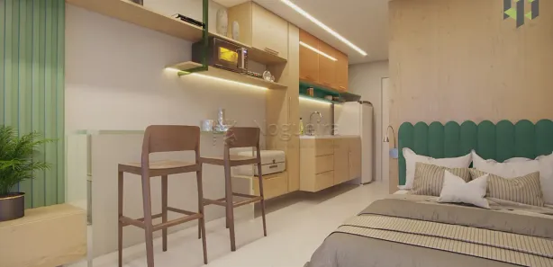 Flat com 1 Quarto à venda, 31m² no Ponta de Serrambi, Ipojuca