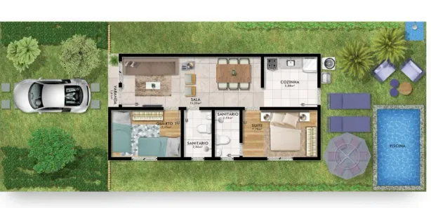 Casa com 2 Quartos à venda, 47m² no Lama Preta, Camaçari