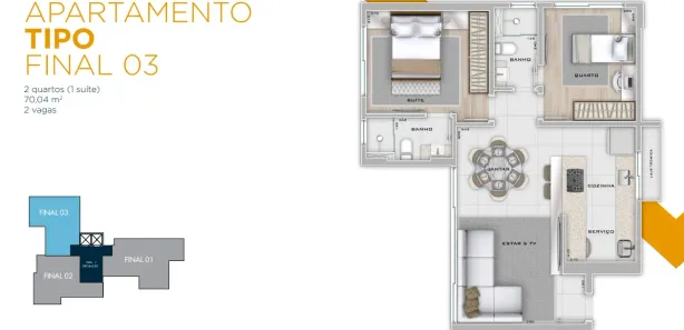 Apartamento com 2 Quartos à venda, 70m² no Cruzeiro, Belo Horizonte