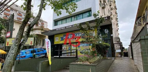 Sala Comercial para alugar, 113m² no Gonzaga, Santos
