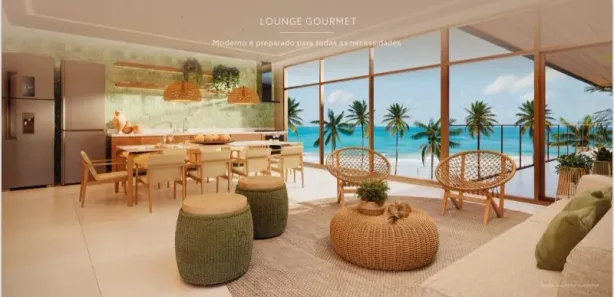 Flat com 2 Quartos à venda, 59m² no Maracaipe, Ipojuca