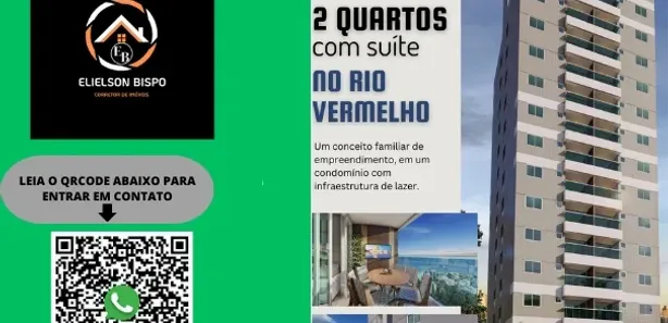 Apartamento com 2 Quartos à venda, 57m² no Rio Vermelho, Salvador