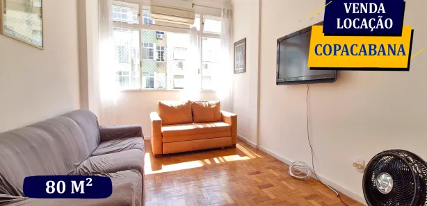 Apartamento com 2 Quartos para venda ou aluguel, 80m² no Copacabana, Rio de Janeiro