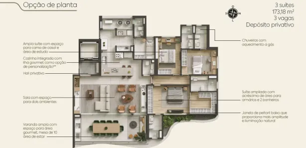 Apartamento com 3 Quartos à venda, 173m² no Horto Florestal, Salvador