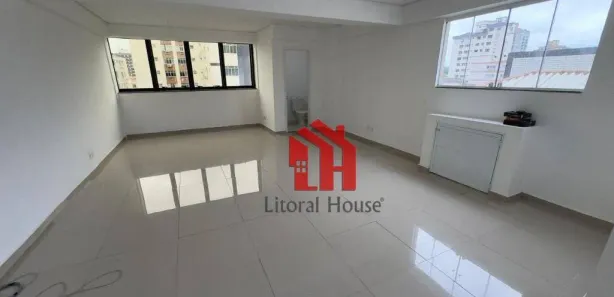 Sala Comercial para alugar, 60m² no Ponta da Praia, Santos