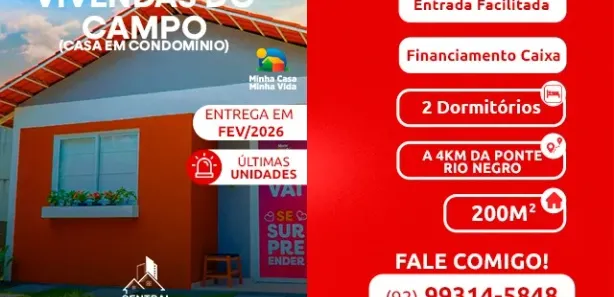 Casa de Condomínio com 2 Quartos à venda, 46m² no Cacau Pirêra, Iranduba