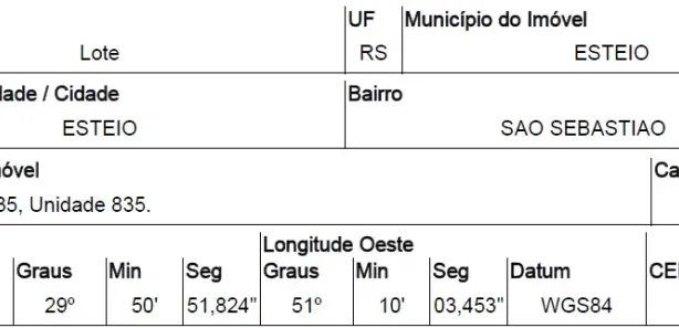 Lote/Terreno com 1 Quarto à venda, 575m² no São Sebastião, Esteio