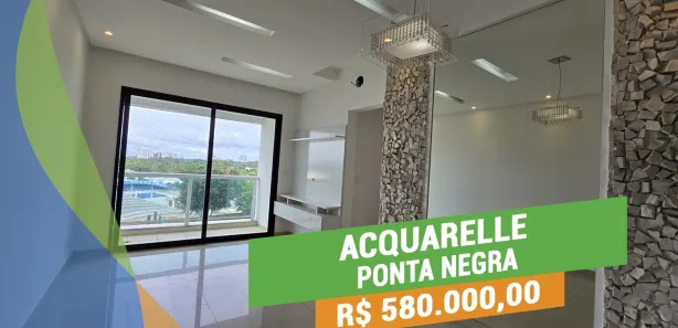 Apartamento com 3 Quartos para venda ou aluguel, 92m² no Ponta Negra, Manaus