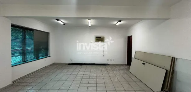 Sala Comercial com 1 Quarto para alugar, 47m² no Macuco, Santos