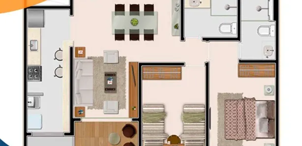 Apartamento com 2 Quartos à venda, 59m² no , Ipojuca