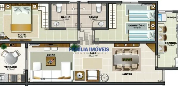 Apartamento com 2 Quartos à venda, 83m² no Ponta da Praia, Santos