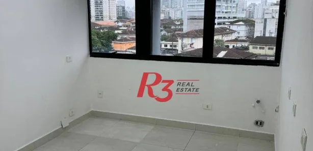 Sala Comercial para alugar, 134m² no Gonzaga, Santos