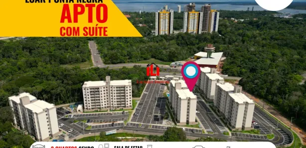 Apartamento com 2 Quartos para alugar, 50m² no Ponta Negra, Manaus