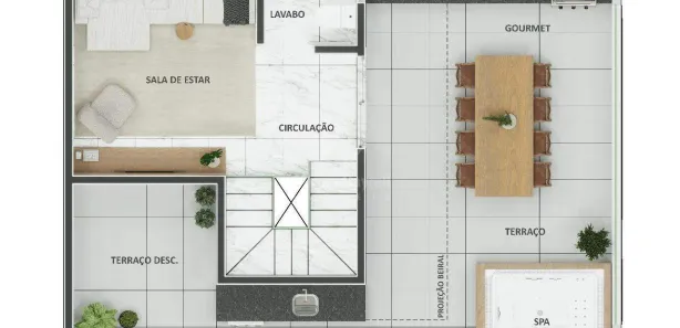 Cobertura com 2 Quartos à venda, 124m² no São Lucas, Belo Horizonte