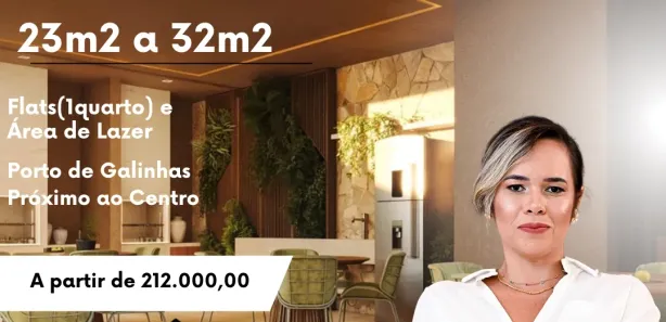 Flat com 1 Quarto à venda, 23m² no Porto de Galinhas, Ipojuca
