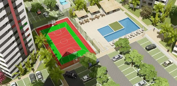 Apartamento com 2 Quartos para venda ou aluguel, 52m² no Pitimbu, Natal