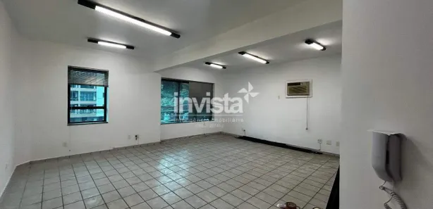 Sala Comercial com 1 Quarto para alugar, 47m² no Macuco, Santos