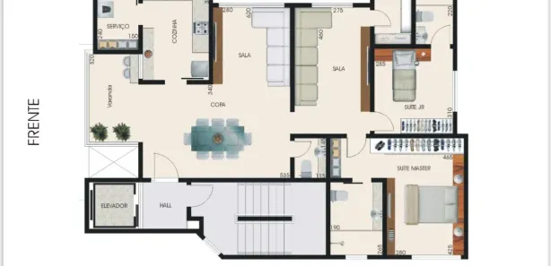 Apartamento com 3 Quartos à venda, 108m² no Carmo, Belo Horizonte