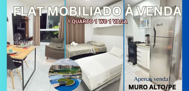Flat com 1 Quarto à venda, 33m² no Porto de Galinhas, Ipojuca