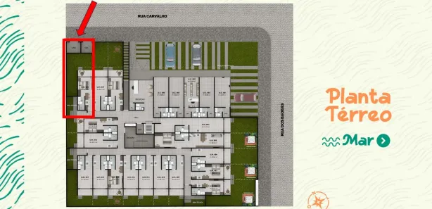 Flat com 1 Quarto à venda, 38m² no Porto de Galinhas, Ipojuca