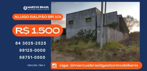 Galpão/Depósito/Armazém para alugar, 580m² no , São José de Mipibu
