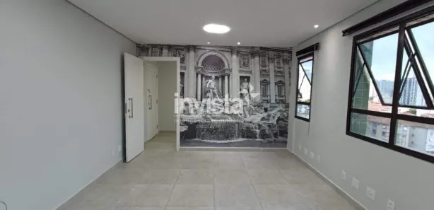 Sala Comercial para alugar, 46m² no Macuco, Santos