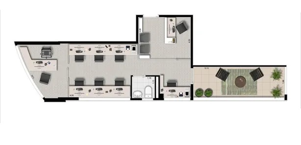 Sala Comercial à venda, 31m² no Ponta da Praia, Santos