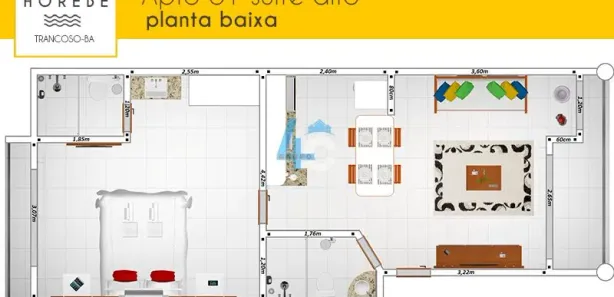Apartamento com 1 Quarto à venda, 50m² no , Porto Seguro