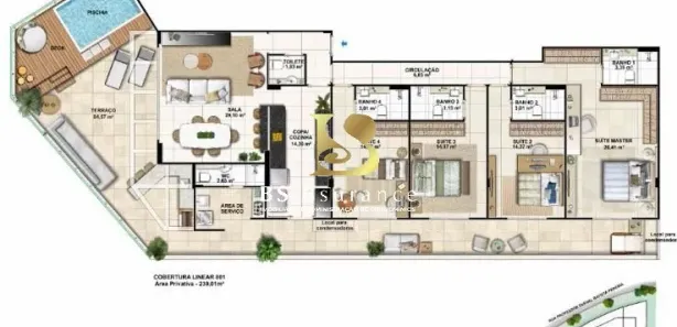 Cobertura com 4 Quartos para venda ou aluguel, 240m² no Charitas, Niterói