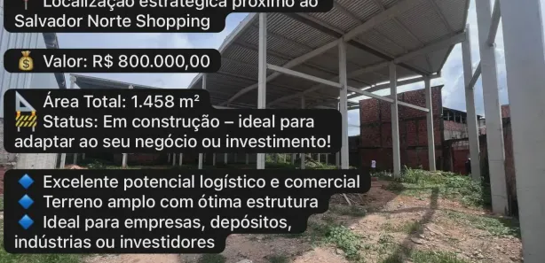 Galpão/Depósito/Armazém à venda, 1480m² no São Cristóvão, Salvador