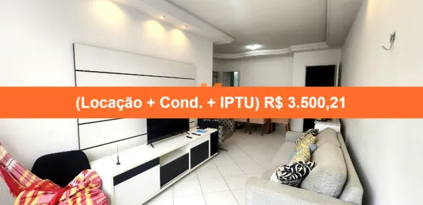 Apartamento com 2 Quartos para alugar, 131m² no Chame-Chame, Salvador