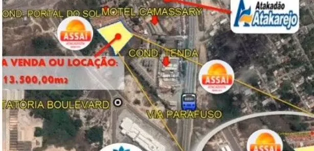 Lote/Terreno à venda, 13500m² no Parque Nascente do Rio Capivara, Camaçari